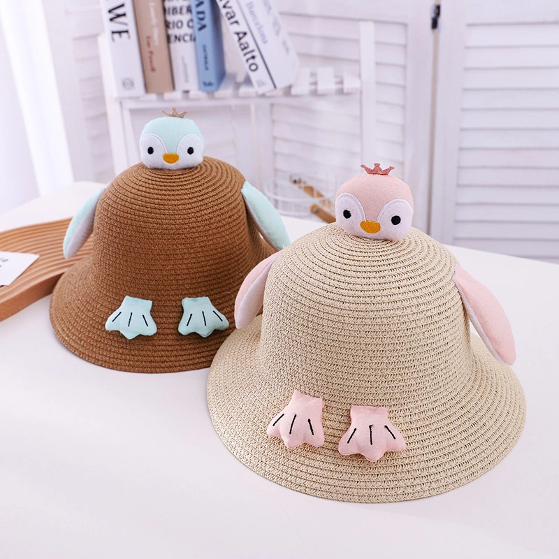 Summer Children Kids Outdoor Sunhat Wholesale Paper Straw Beach Hat