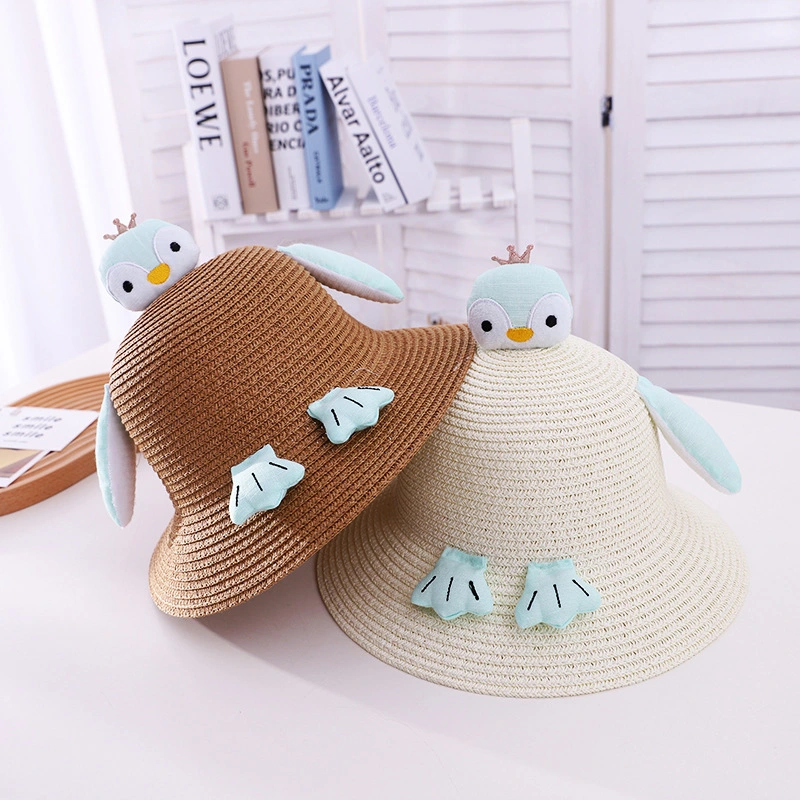 Summer Children Kids Outdoor Sunhat Wholesale Paper Straw Beach Hat