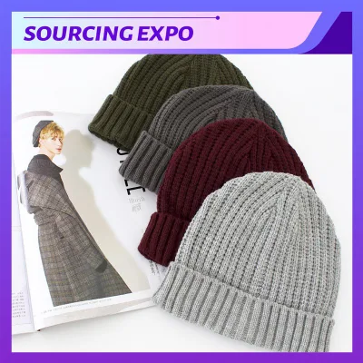 Nuevo gorro de invierno, gorro tejido de acrílico, gorro para hombres y mujeres, gorros cálidos de alta calidad, gorros de cobertura informales