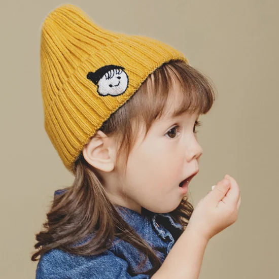 Gorro de invierno para bebés y niños, gorro tejido de lana para niños