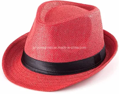 Los niños adultos de encargo de alta calidad empapelan el sombrero de Fedora de la paja del sombrero de Panamá de la paja