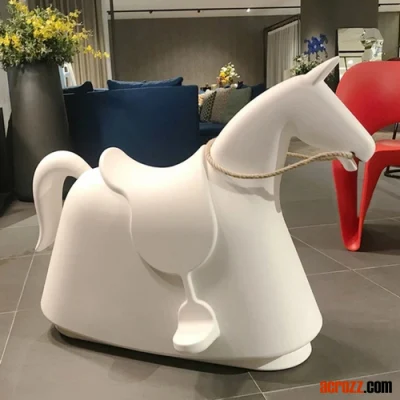 Niños niños bebé FRP muebles taburete silla juguete silla con forma de caballo taburete Magis Rocky Horse